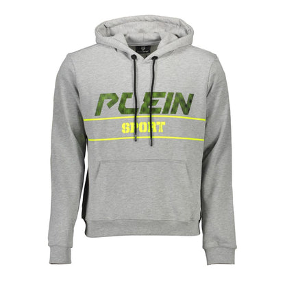 Plein Sport Grauer Baumwoll-Kapuzenpullover für Herren