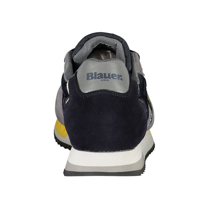 Blauer Elevate Your Step: Blaue Schnür-Sneaker mit Kontrast