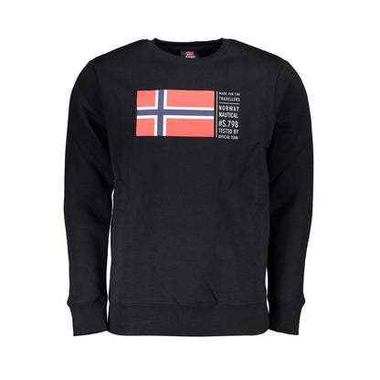 Norwegen 1963 Schwarzer Baumwollpullover für Herren