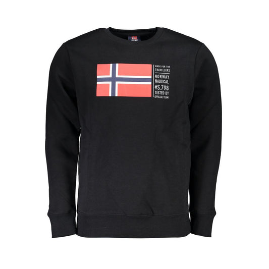 Norwegen 1963 Schwarzer Baumwollpullover für Herren