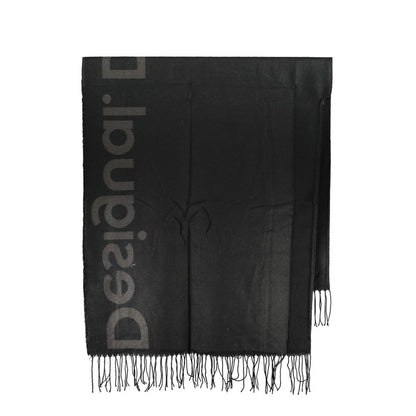 Desigual – Schicker Poncho mit Kontrastdetails in zeitlosem Schwarz