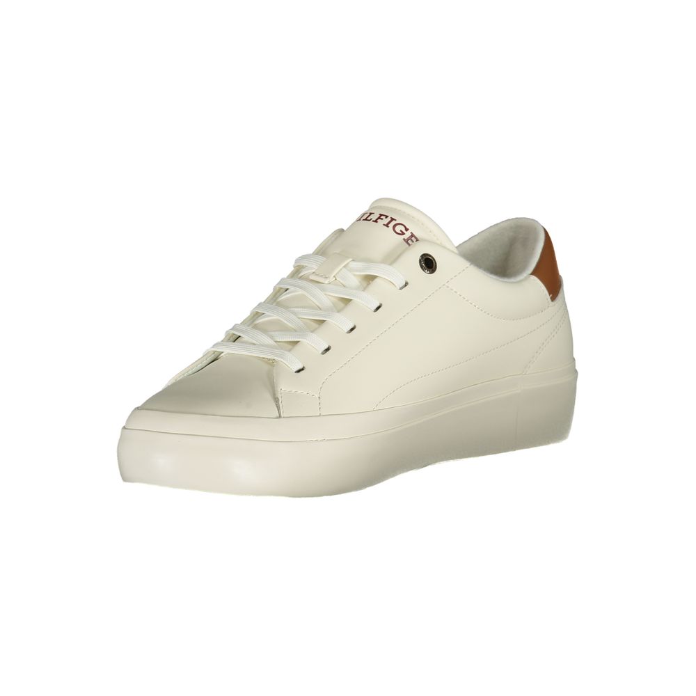 Tommy Hilfiger – Weiße Polyethylen-Sneaker für Herren