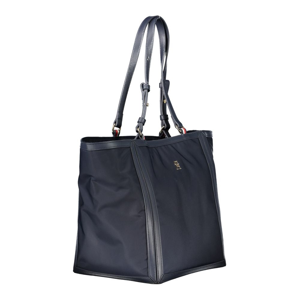 Tommy Hilfiger – Blaue Polyester-Handtasche