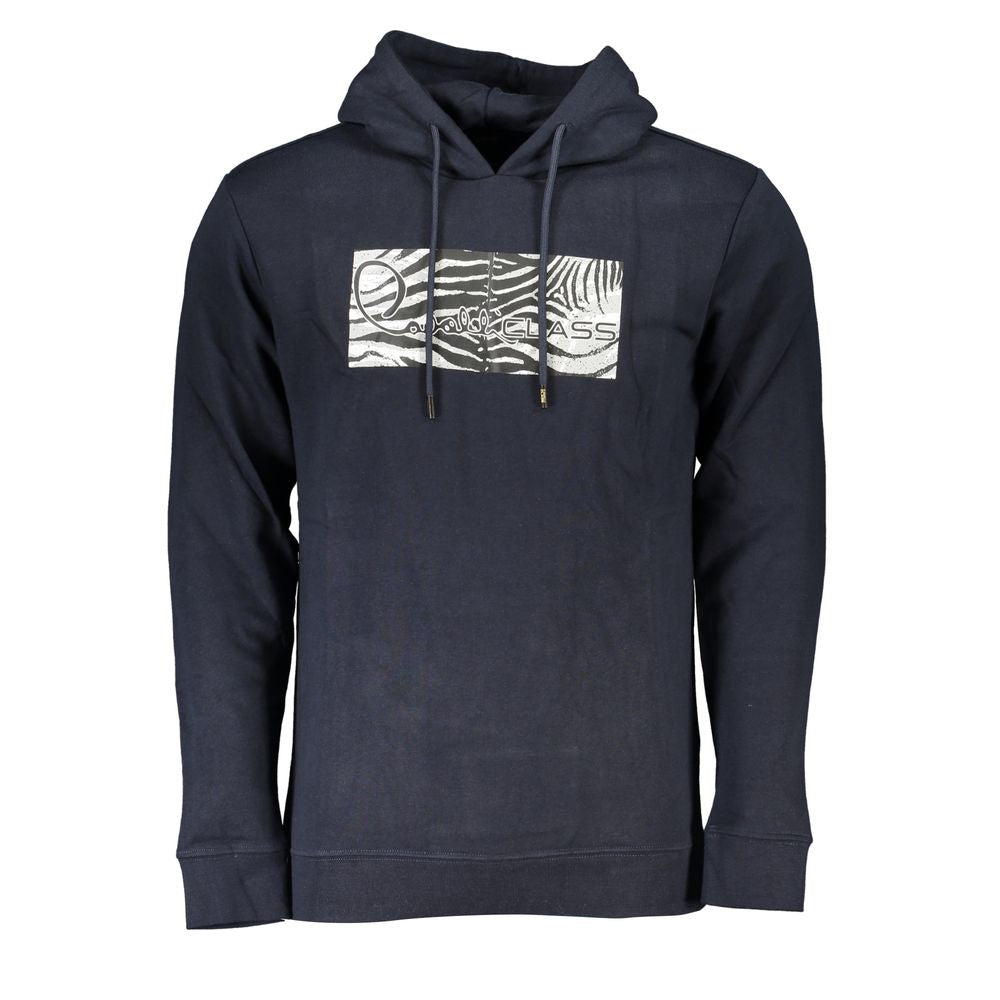 Cavalli Class Blauer Baumwollpullover für Herren
