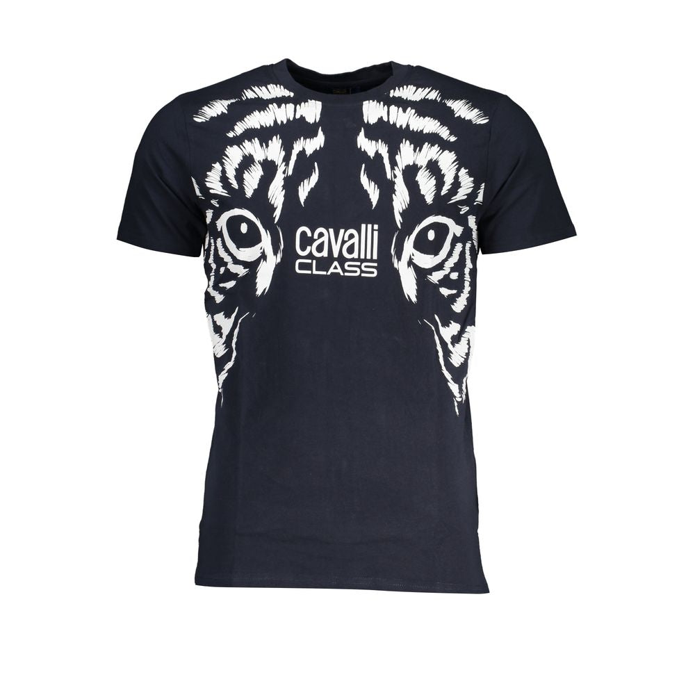 Blaues Baumwoll-T-Shirt der Cavalli Class