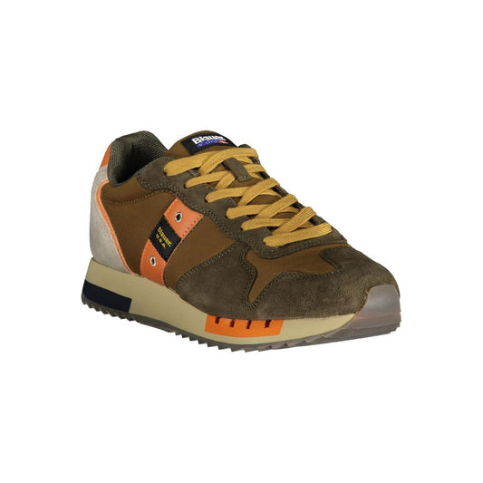 Blauer brauner Polyester-Sneaker