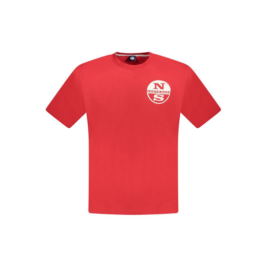 North Sails Herren T-Shirt aus roter Baumwolle