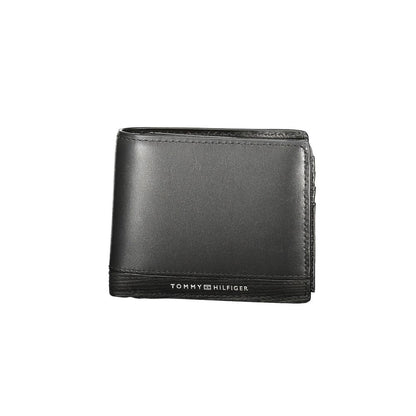 Tommy Hilfiger – Schwarze Lederbrieftasche für Herren