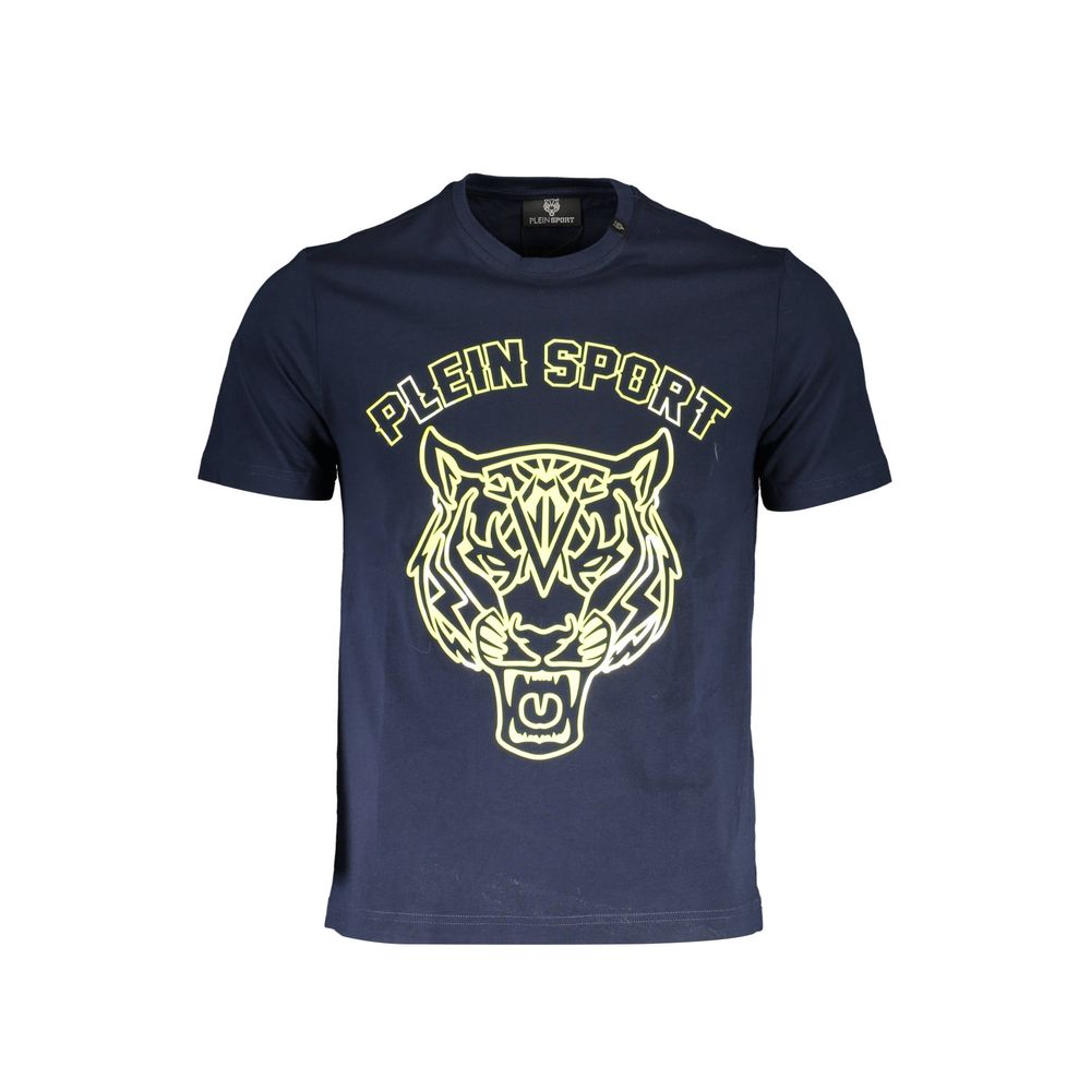 Plein Sport Blaues Baumwoll-T-Shirt für Herren