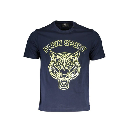 Plein Sport Blaues Baumwoll-T-Shirt für Herren