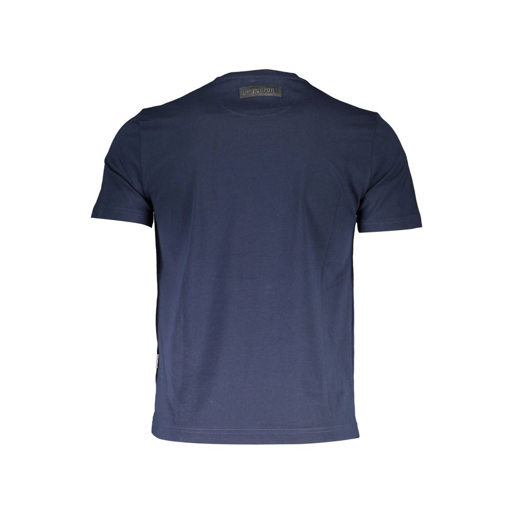 Plein Sport Blaues Baumwoll-T-Shirt für Herren
