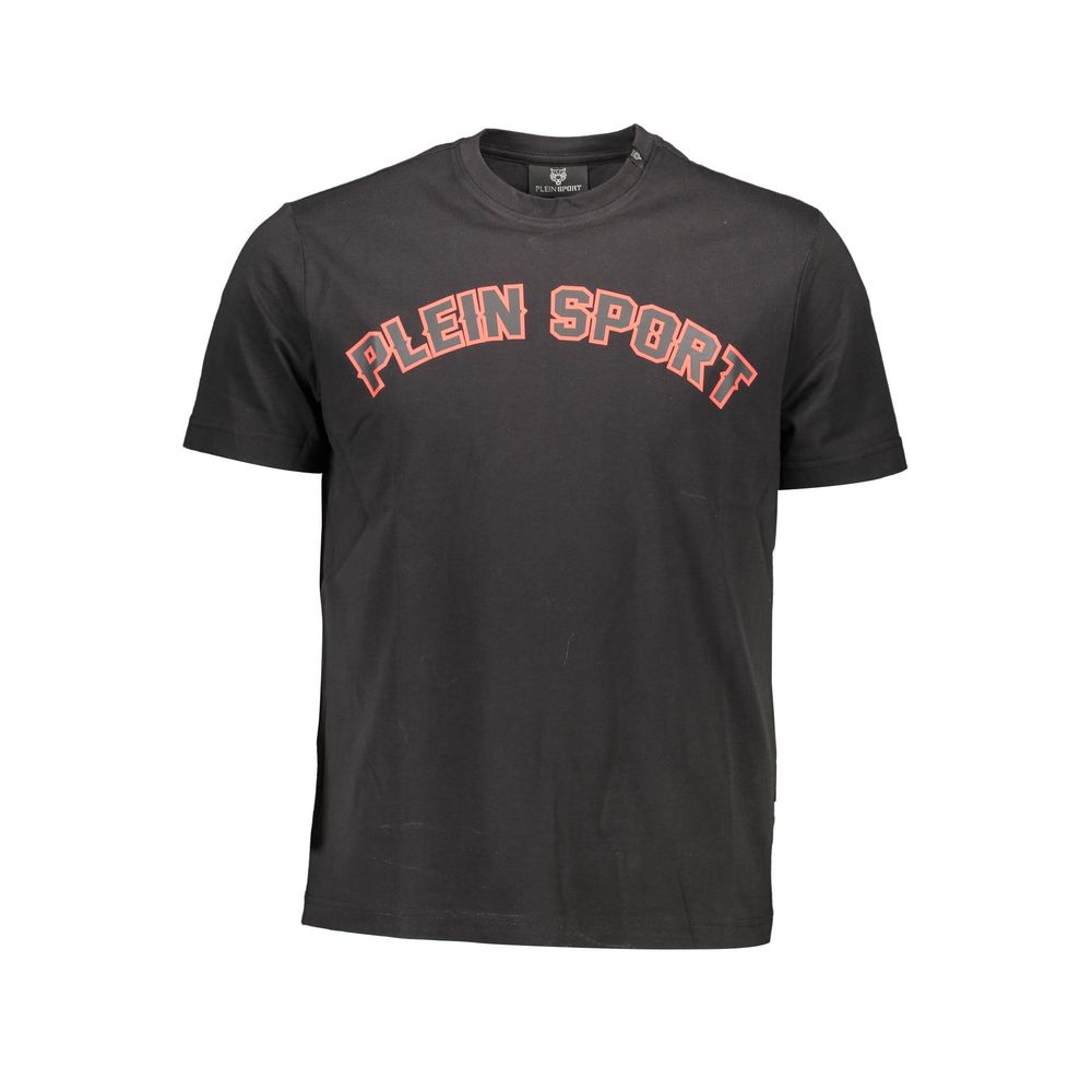 Plein Sport Schwarzes Baumwoll-T-Shirt für Herren