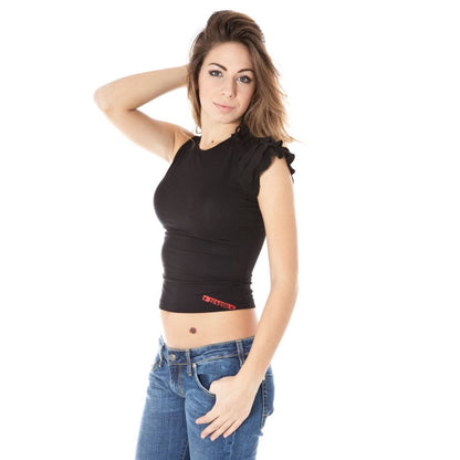 Zuelements Schwarzes Lycra-Top für Damen