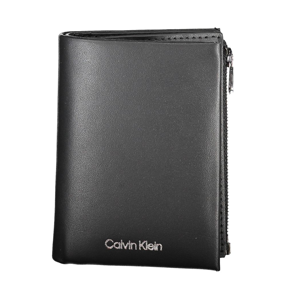 Calvin Klein Herren-Geldbörse aus schwarzem Leder