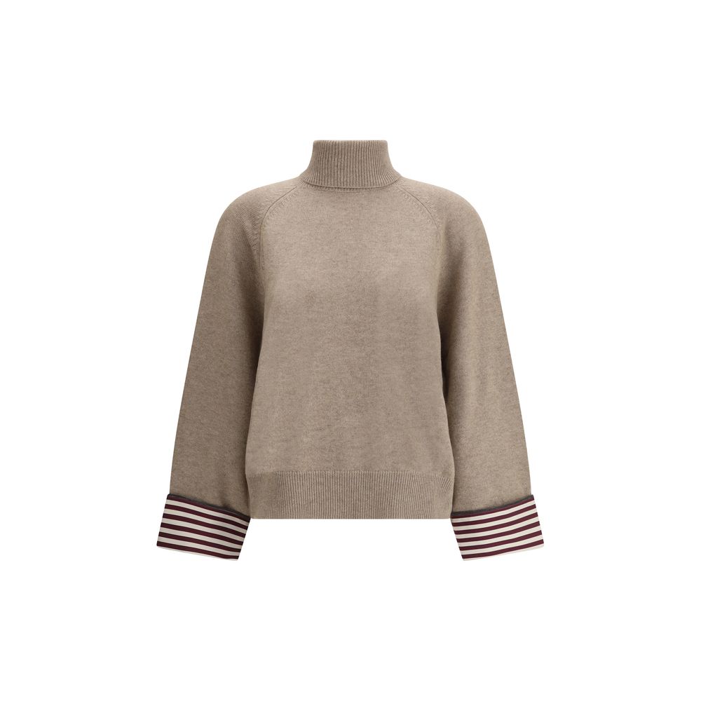 Brunello Cucinelli Kaschmirpullover aus beigefarbenem Kaschmir