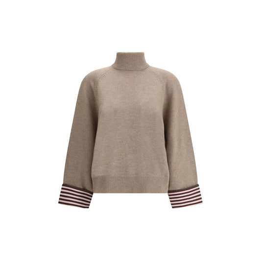 Brunello Cucinelli Kaschmirpullover aus beigefarbenem Kaschmir