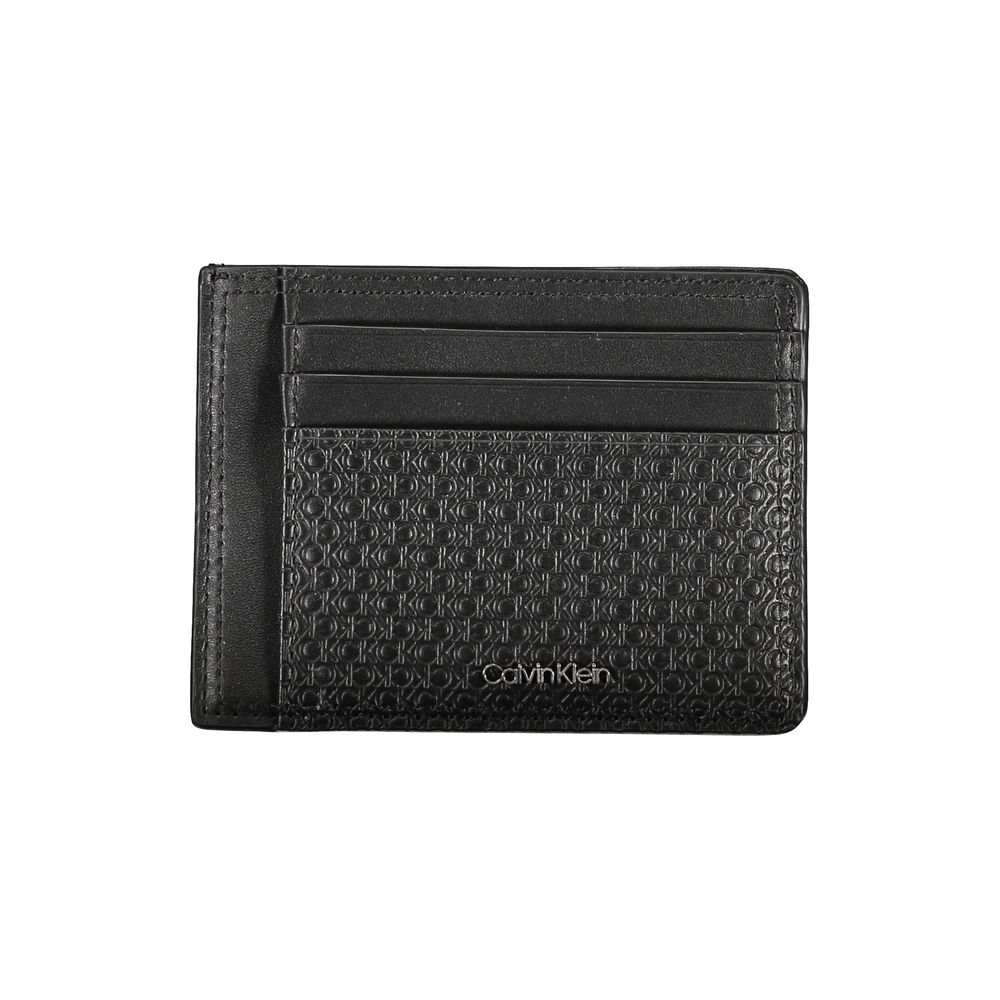 Calvin Klein – Elegante schwarze Geldbörse aus Leder mit Kartenhalter