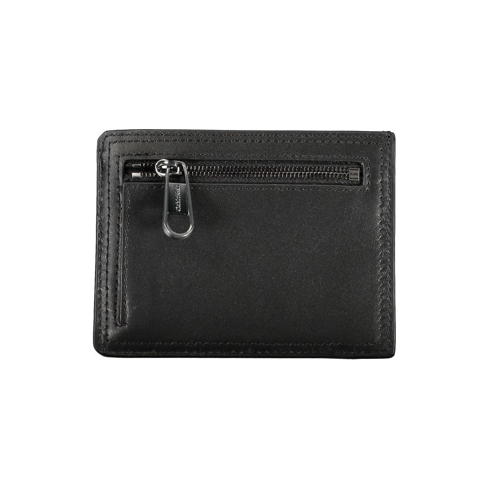 Calvin Klein – Elegante schwarze Geldbörse aus Leder mit Kartenhalter