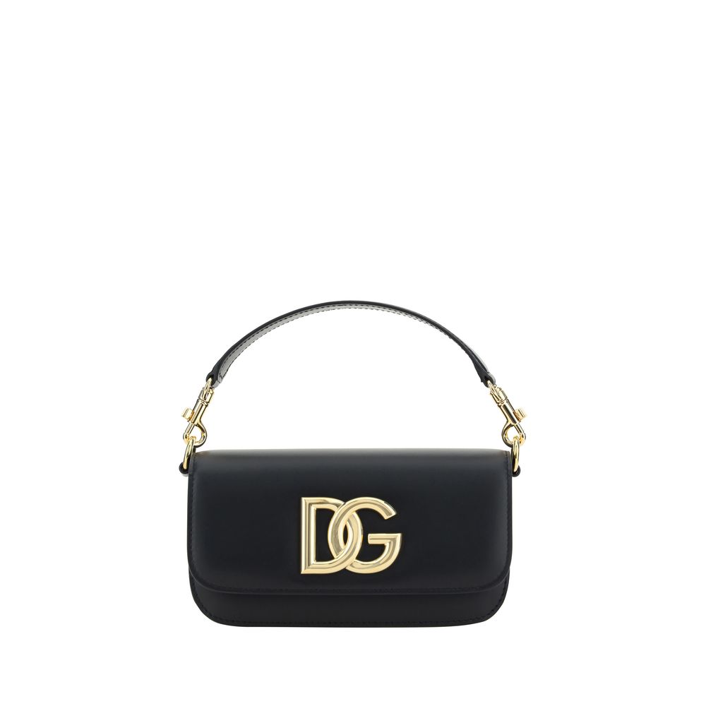 Dolce &amp; Gabbana Handtasche aus schwarzem Kalbsleder (Bos Taurus)