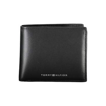 Tommy Hilfiger – Elegante schwarze Lederbrieftasche für den modernen Mann