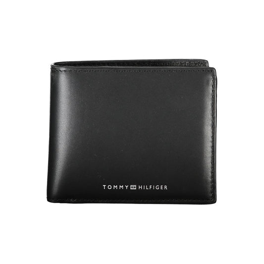 Tommy Hilfiger – Elegante schwarze Lederbrieftasche für den modernen Mann