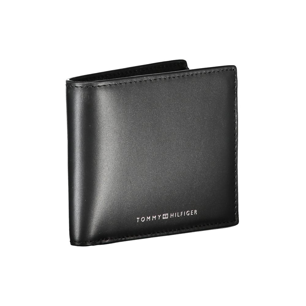 Tommy Hilfiger – Elegante schwarze Lederbrieftasche für den modernen Mann