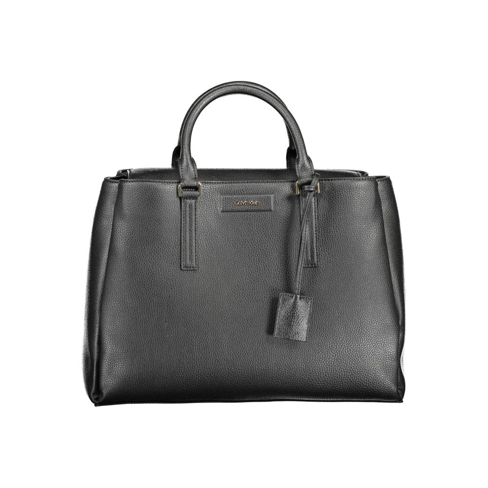 Calvin Klein – Schwarze Handtasche aus recyceltem Polyester für Damen