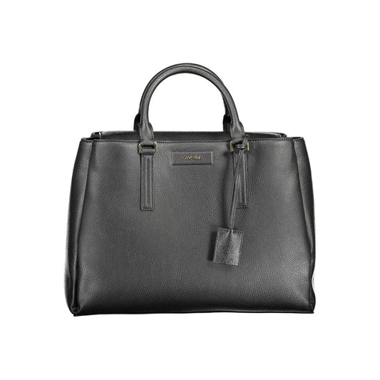 Calvin Klein – Schwarze Handtasche aus recyceltem Polyester für Damen