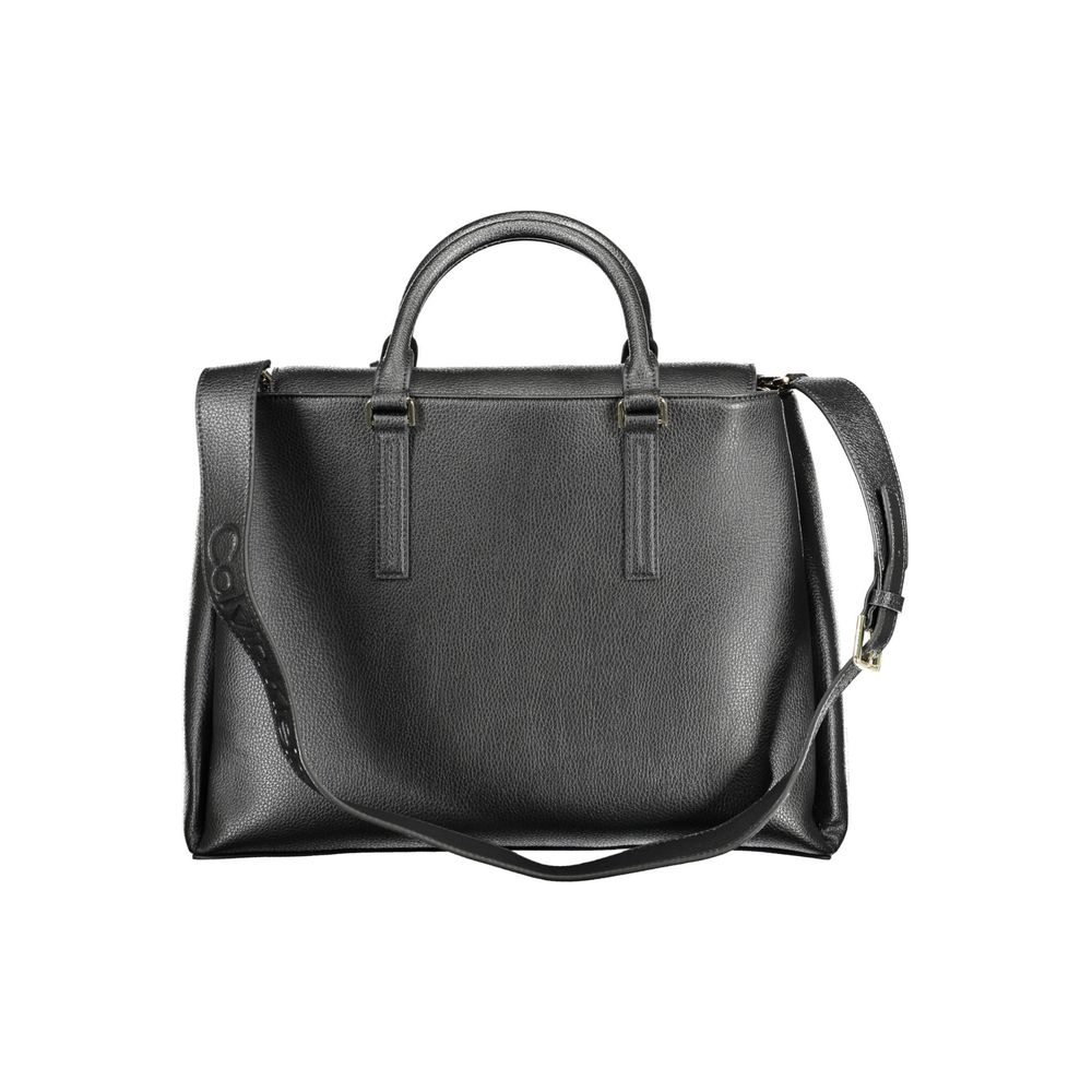 Calvin Klein – Schwarze Handtasche aus recyceltem Polyester für Damen