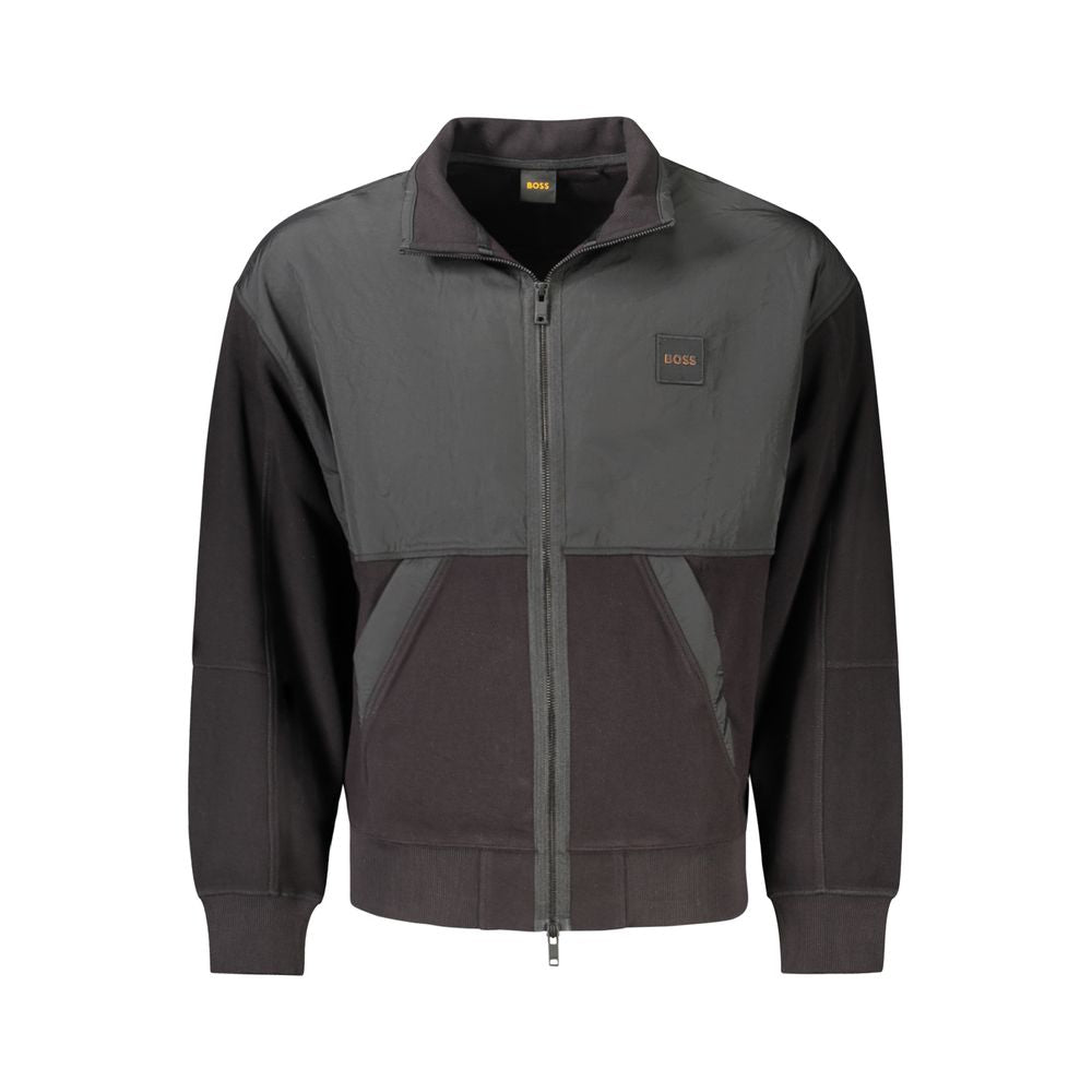 Hugo Boss Schwarze Herrenjacke aus Baumwolle