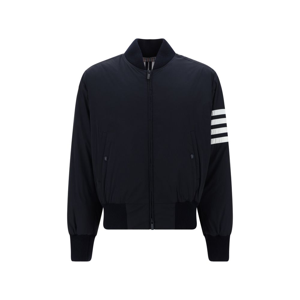 Thom Browne Bomberjacke aus blauem Polyester