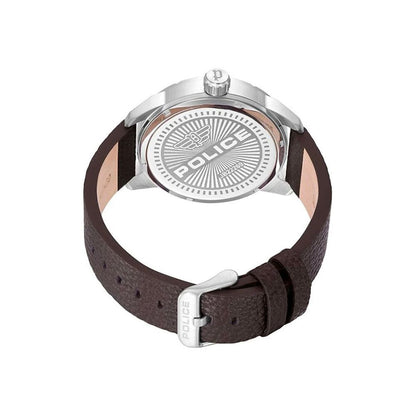 Braune Lederuhr von Police