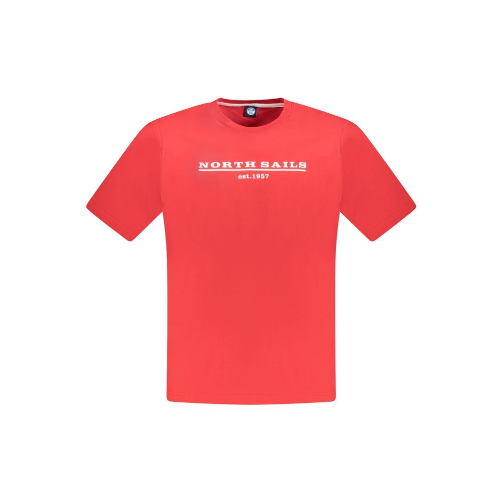 North Sails Herren T-Shirt aus roter Baumwolle
