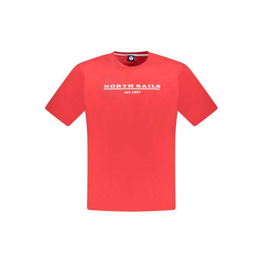 North Sails Herren T-Shirt aus roter Baumwolle