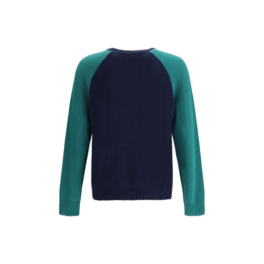 Valentino Blaues Fleece-Woll-Sweatshirt
