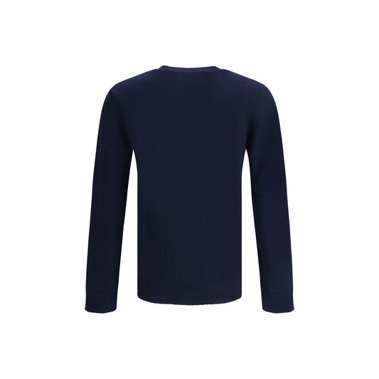 Valentino Blaues Fleece-Woll-Sweatshirt