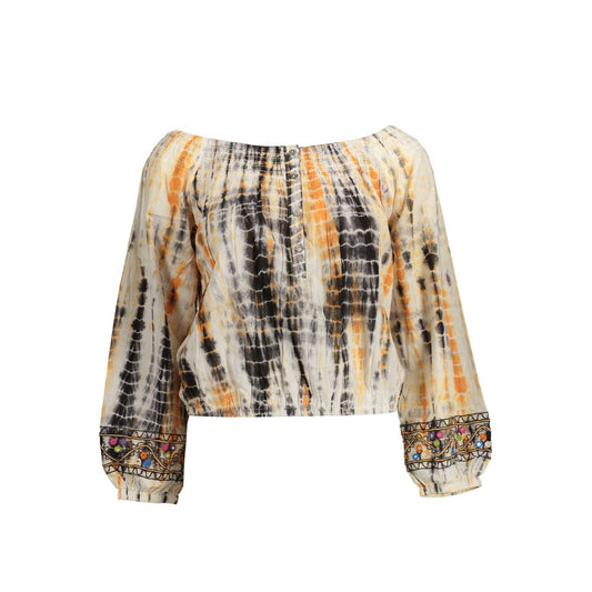 Desigual Beiges Baumwoll-T-Shirt für Damen