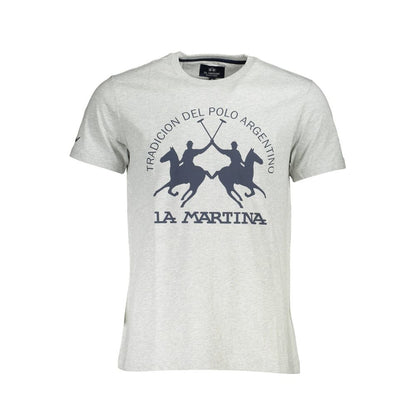 La Martina Braunes Herren-T-Shirt aus Baumwolle