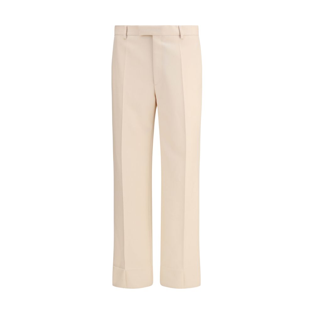 Valentino Wollhose aus cremefarbenem Fleece