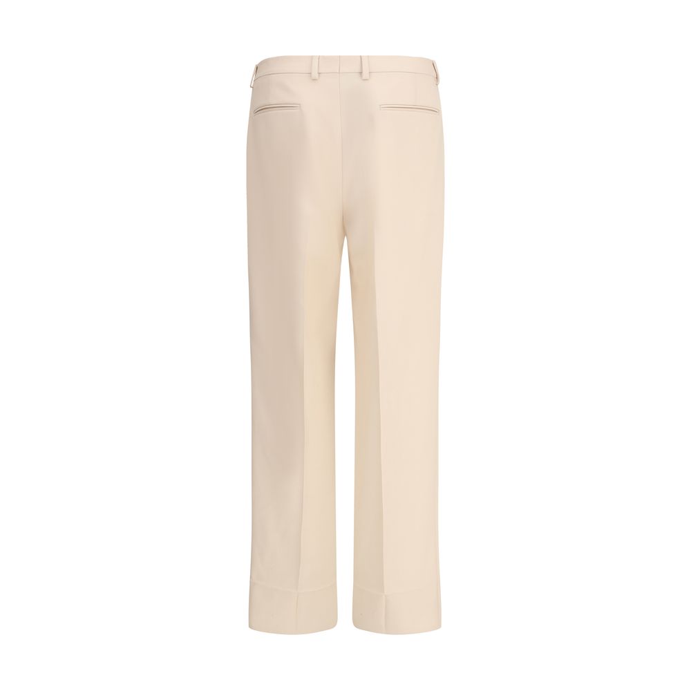 Valentino Wollhose aus cremefarbenem Fleece