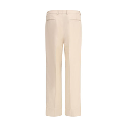 Valentino Wollhose aus cremefarbenem Fleece
