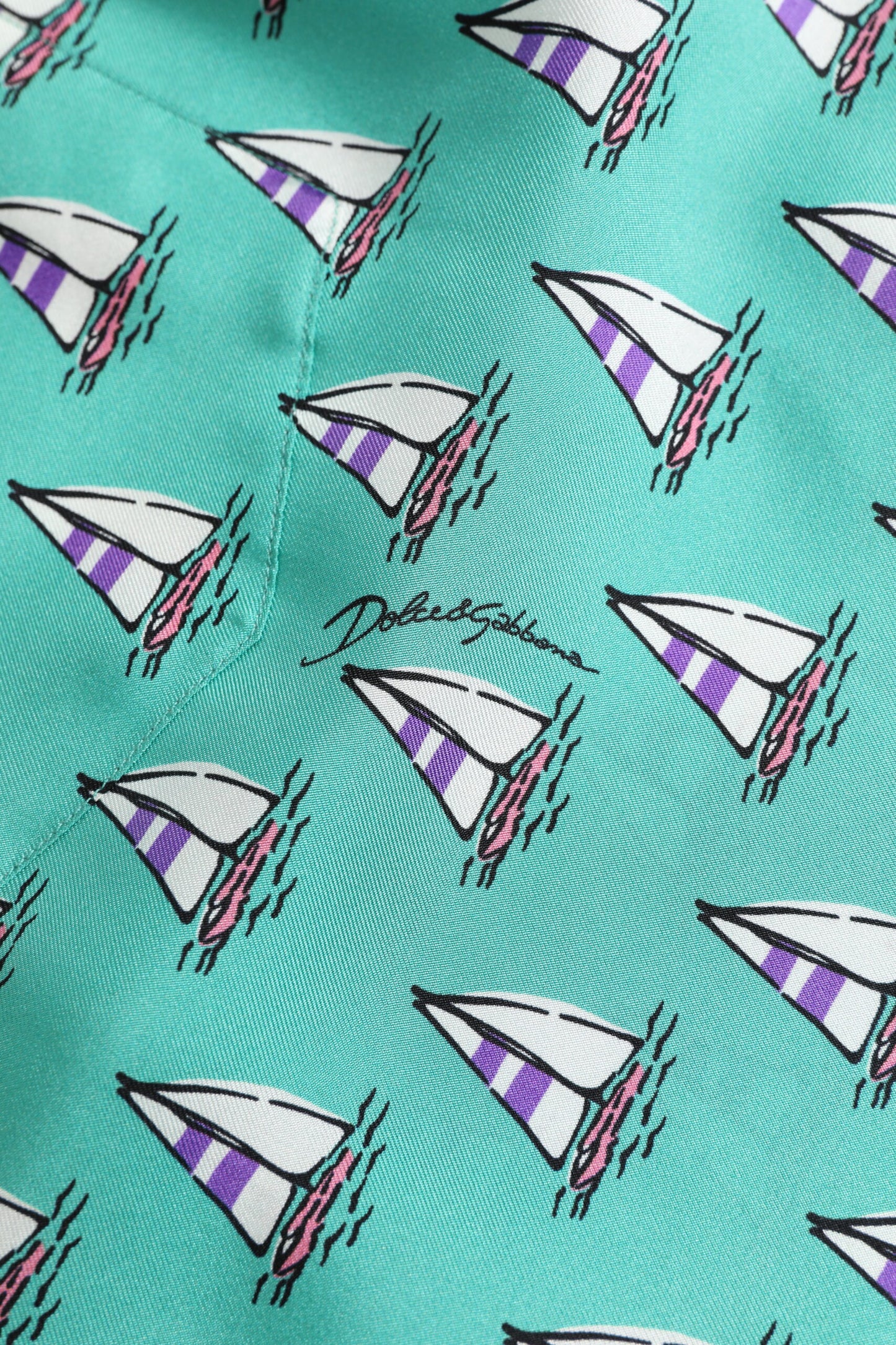 Dolce &amp; Gabbana – Grünes, bedrucktes, kurzärmliges Freizeithemd