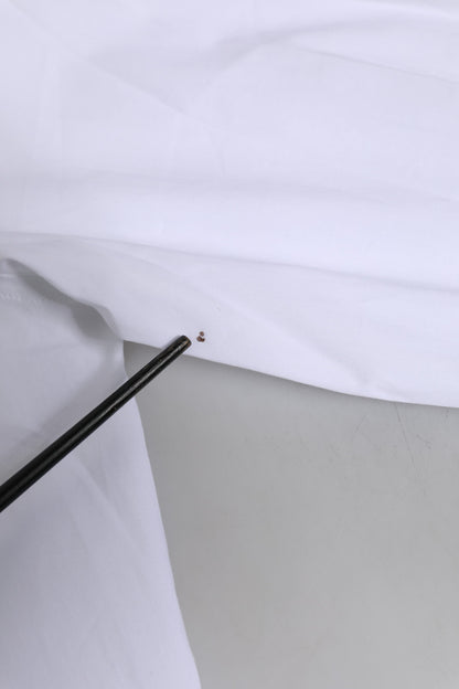 قميص رسمي بأكمام طويلة من القطن الأبيض الذهبي من دولتشي آند غابانا