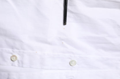 Dolce &amp; Gabbana – Weißes, langärmliges, formelles Hemd aus Baumwolle in GOLD