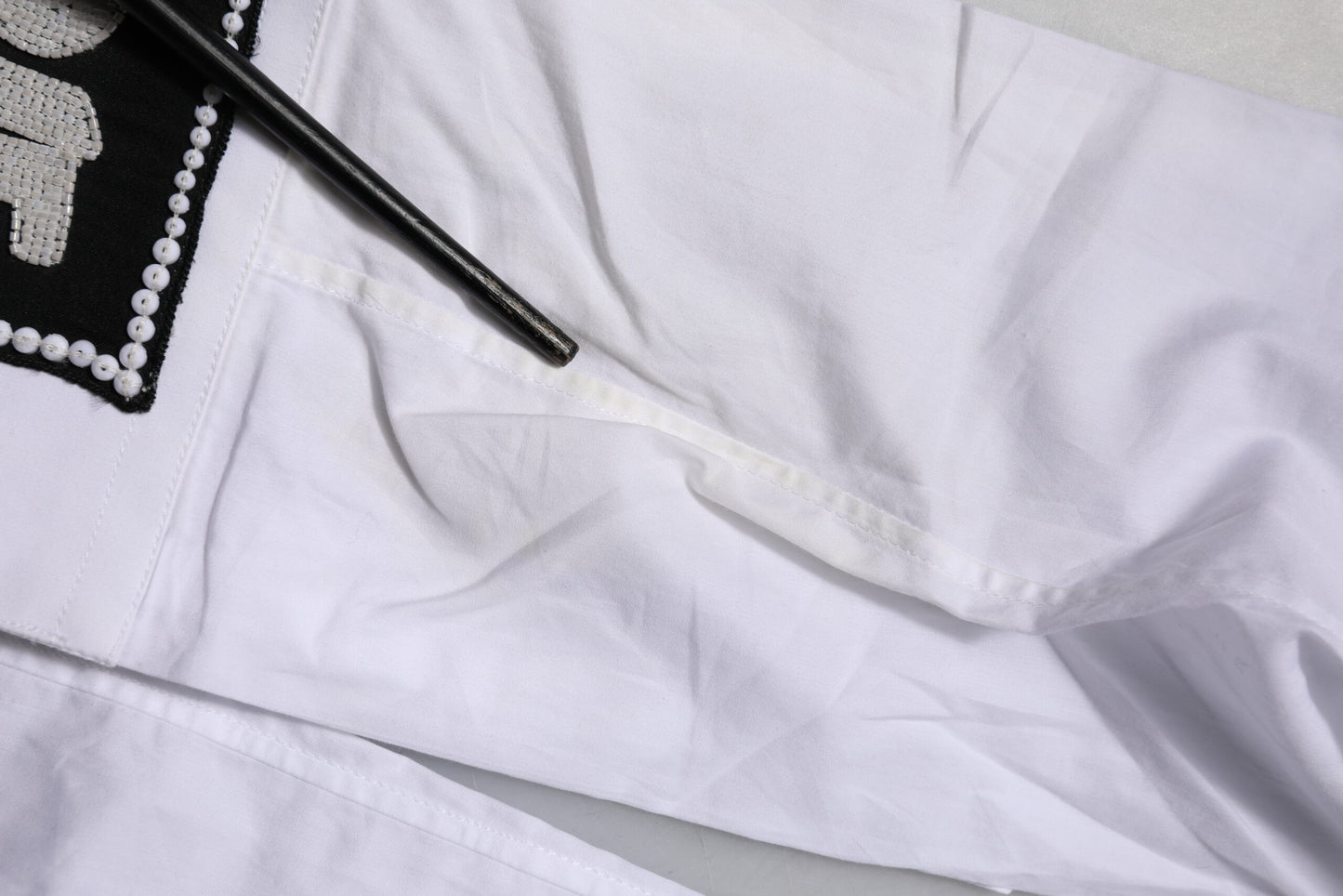 Dolce &amp; Gabbana – Weißes, langärmliges, formelles Hemd aus Baumwolle in GOLD