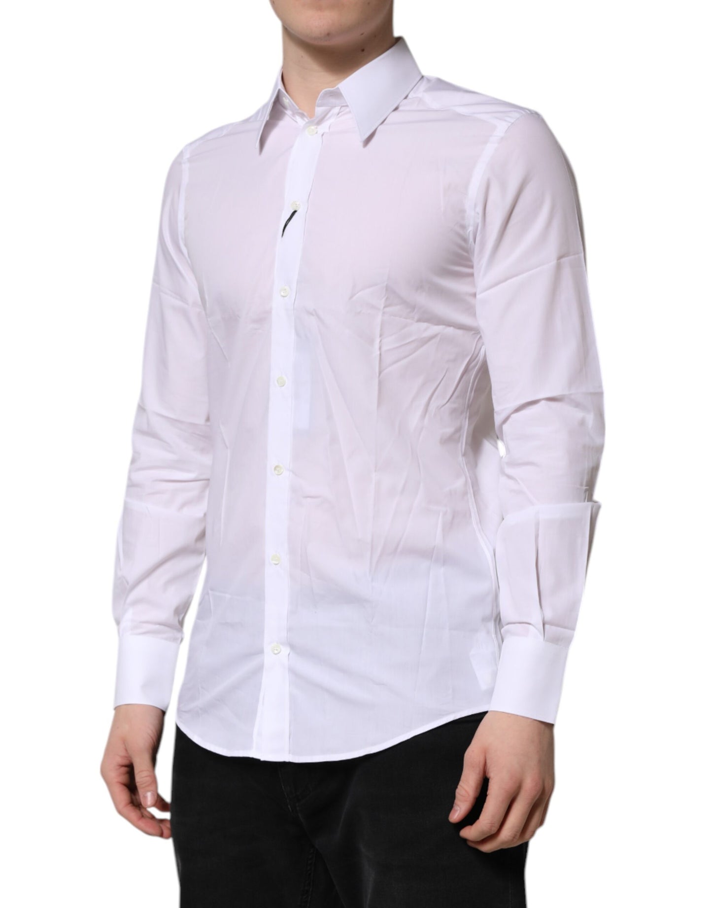 Dolce &amp; Gabbana – Weißes MARTINI-Hemd mit langen Ärmeln