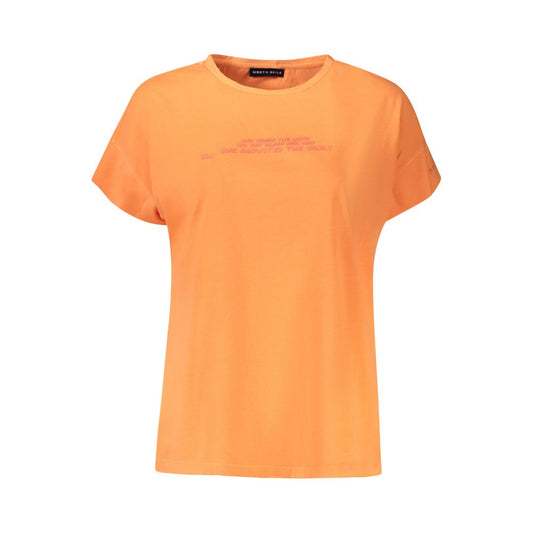 North Sails Orangefarbenes Baumwoll-T-Shirt für Damen