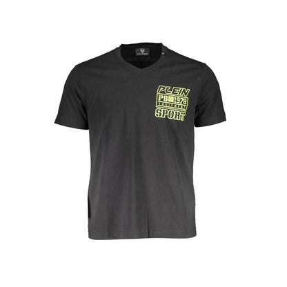 Plein Sport Schwarzes Baumwoll-T-Shirt für Herren