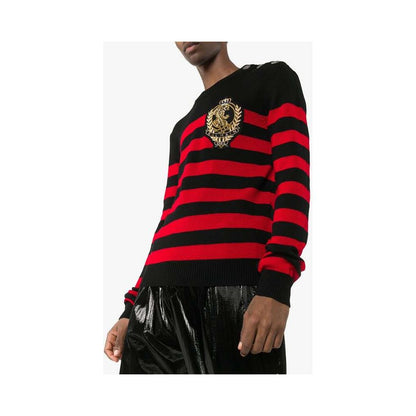 Balmain Schwarzer Wollpullover