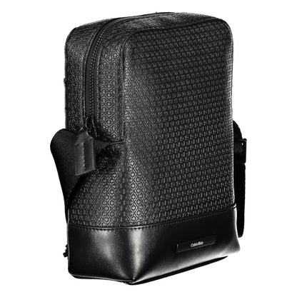 Calvin Klein – Elegante schwarze Umhängetasche mit kontrastierenden Akzenten